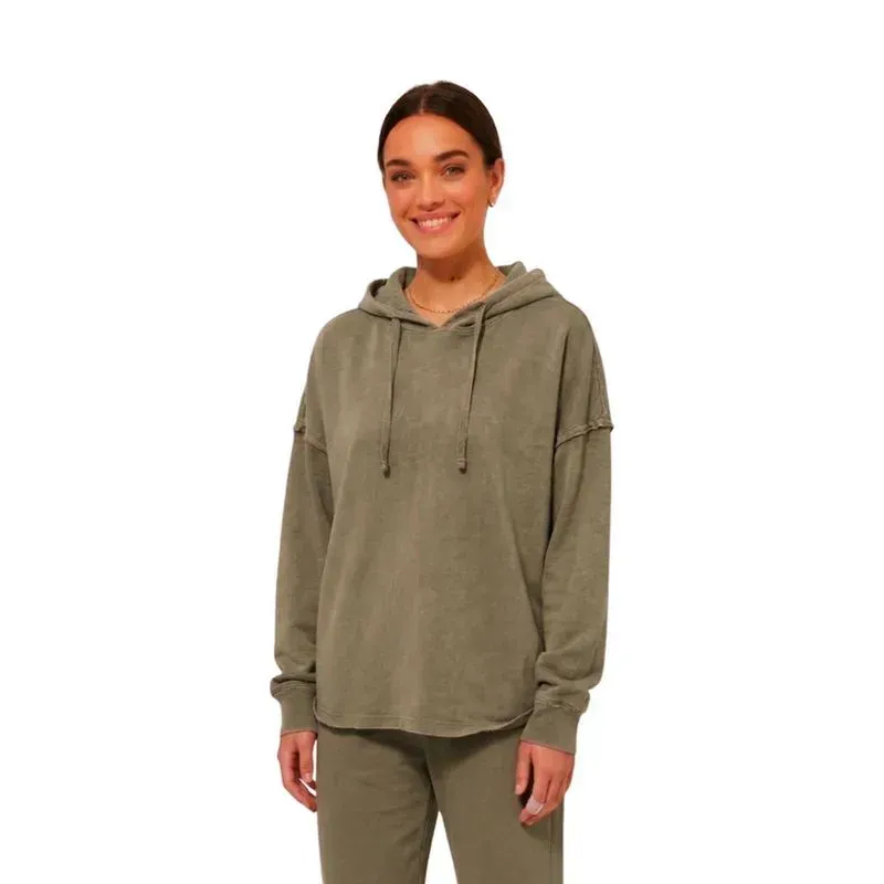 BUZO FEMME URBANO MUJER NEROLIA CON CAPUCHA VERDE