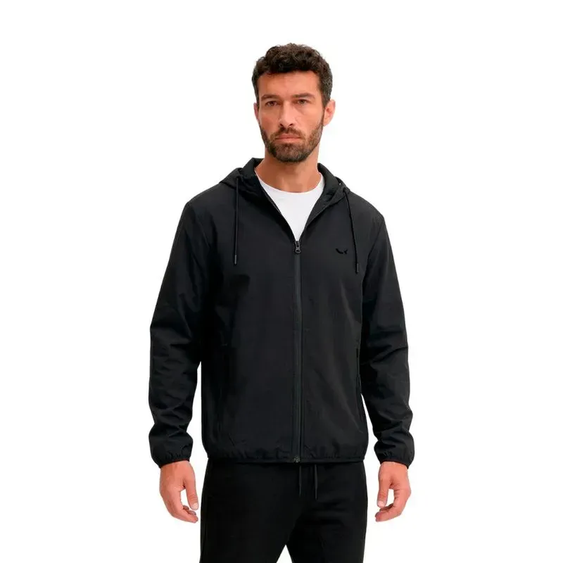 CAMPERA QALZO TRAINING ROMPEVIENTOS NEGRO