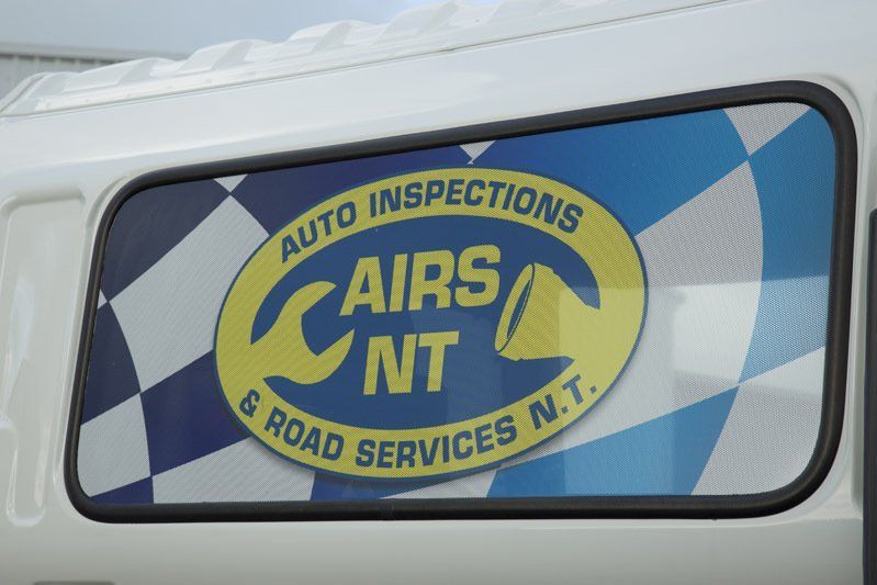 Blue and Yellow Airs Nt Auto Inspections and Road Services Logo — Auto Inspections & Road Services N.T in Woolner, NT