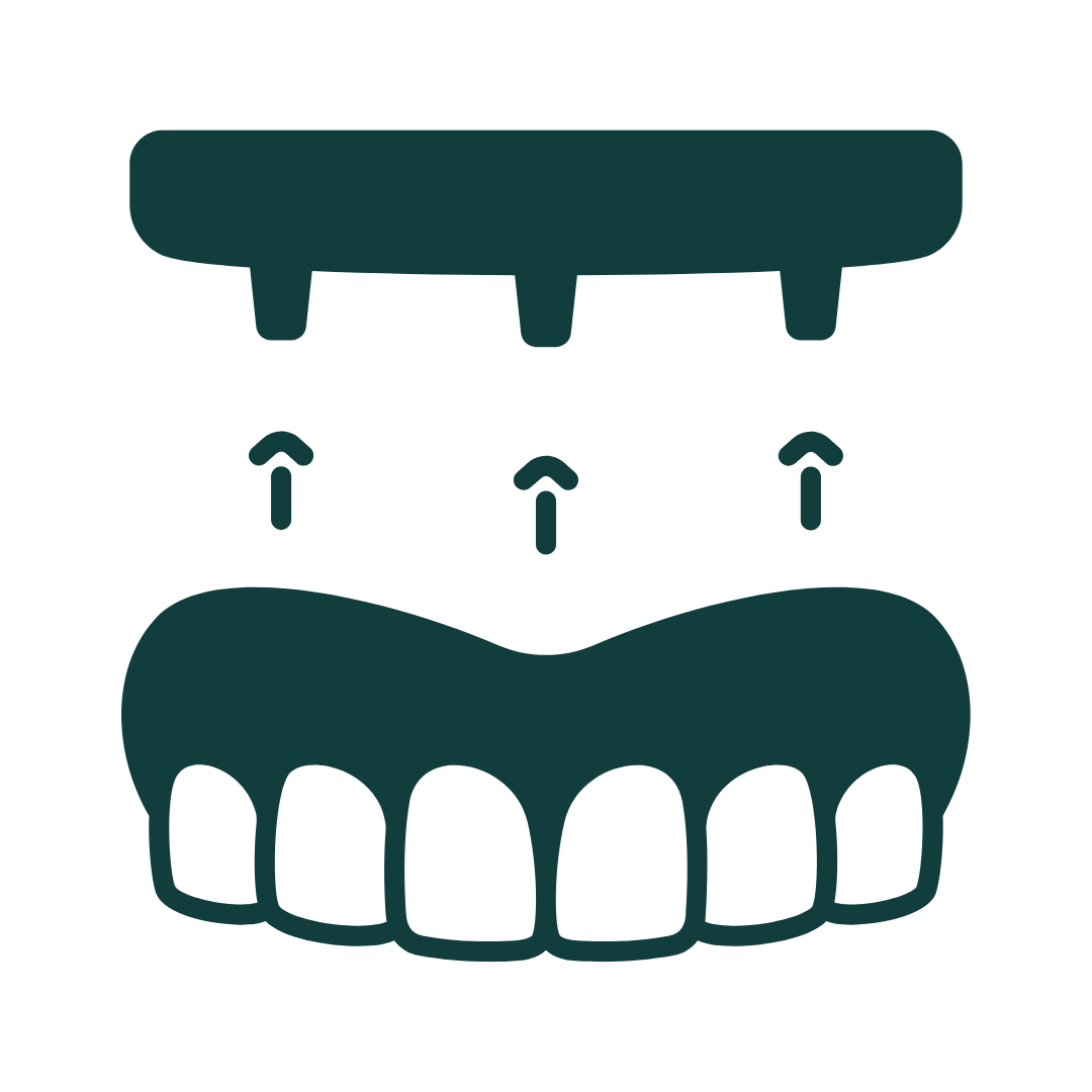 A tooth with a checkmark icon, indicating dental health and approval.