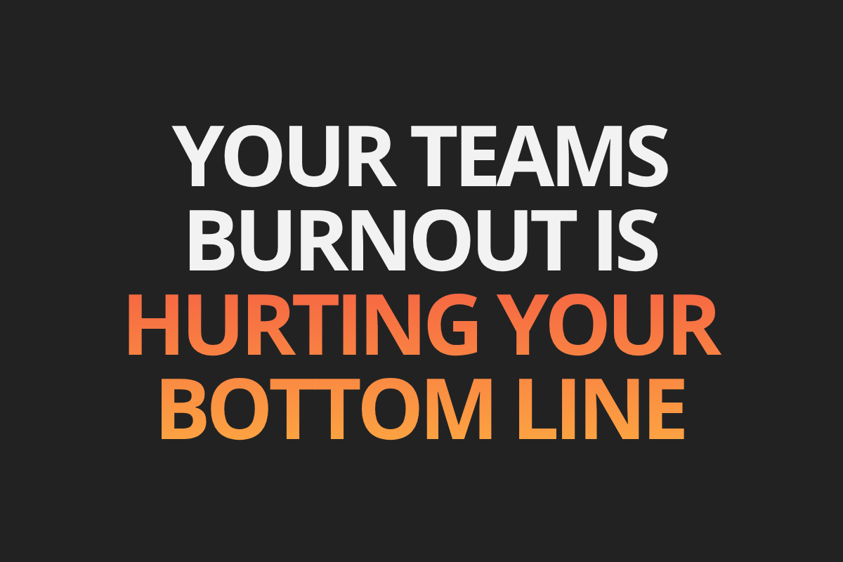 A team of stressed-out marketers in a modern office