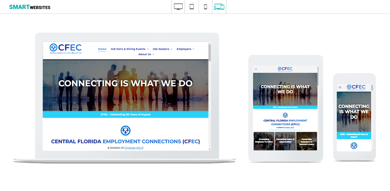 Give Back Smart Websites for nonprofits - CFEC