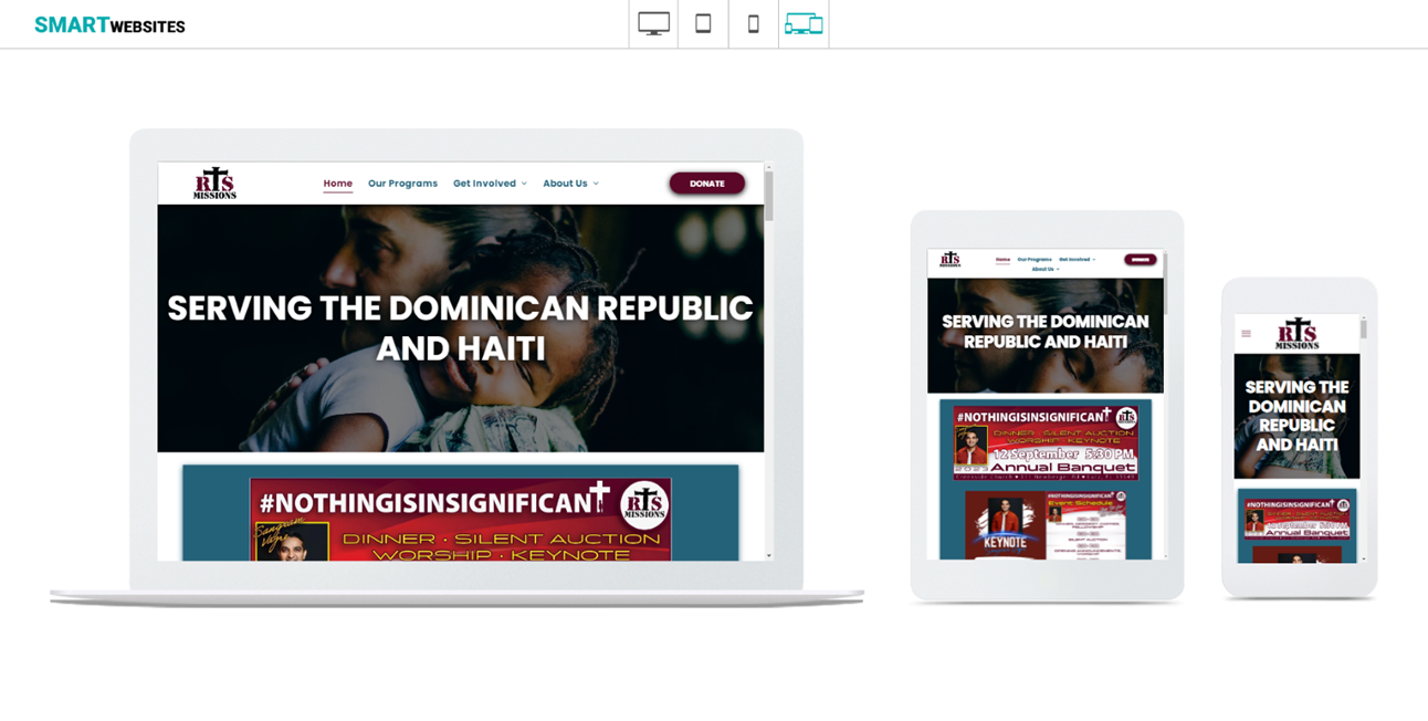 Give Back Smart Websites for nonprofits - RTS Missions