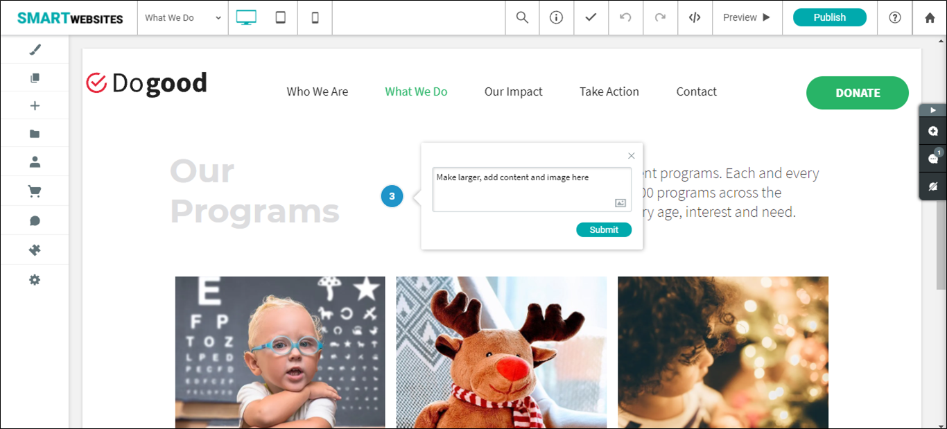 Give Back Websites Website Example