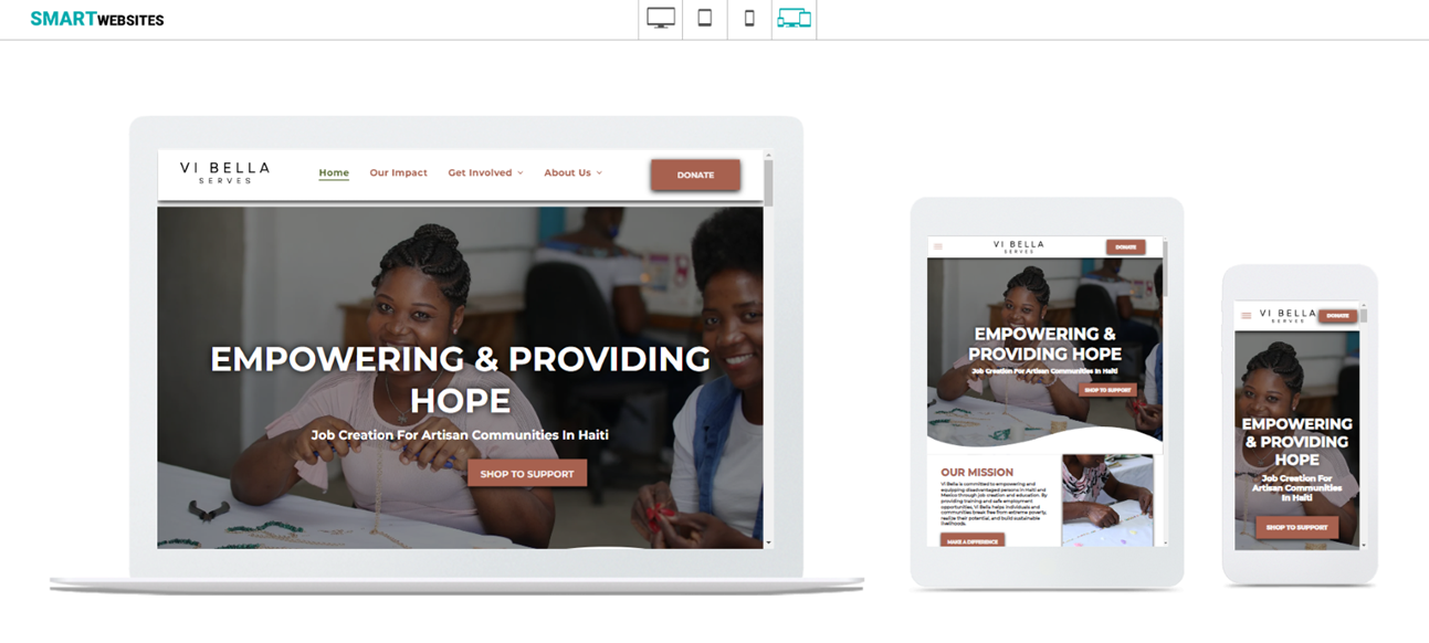 Give Back SMART Websites - Vi Bella Serves