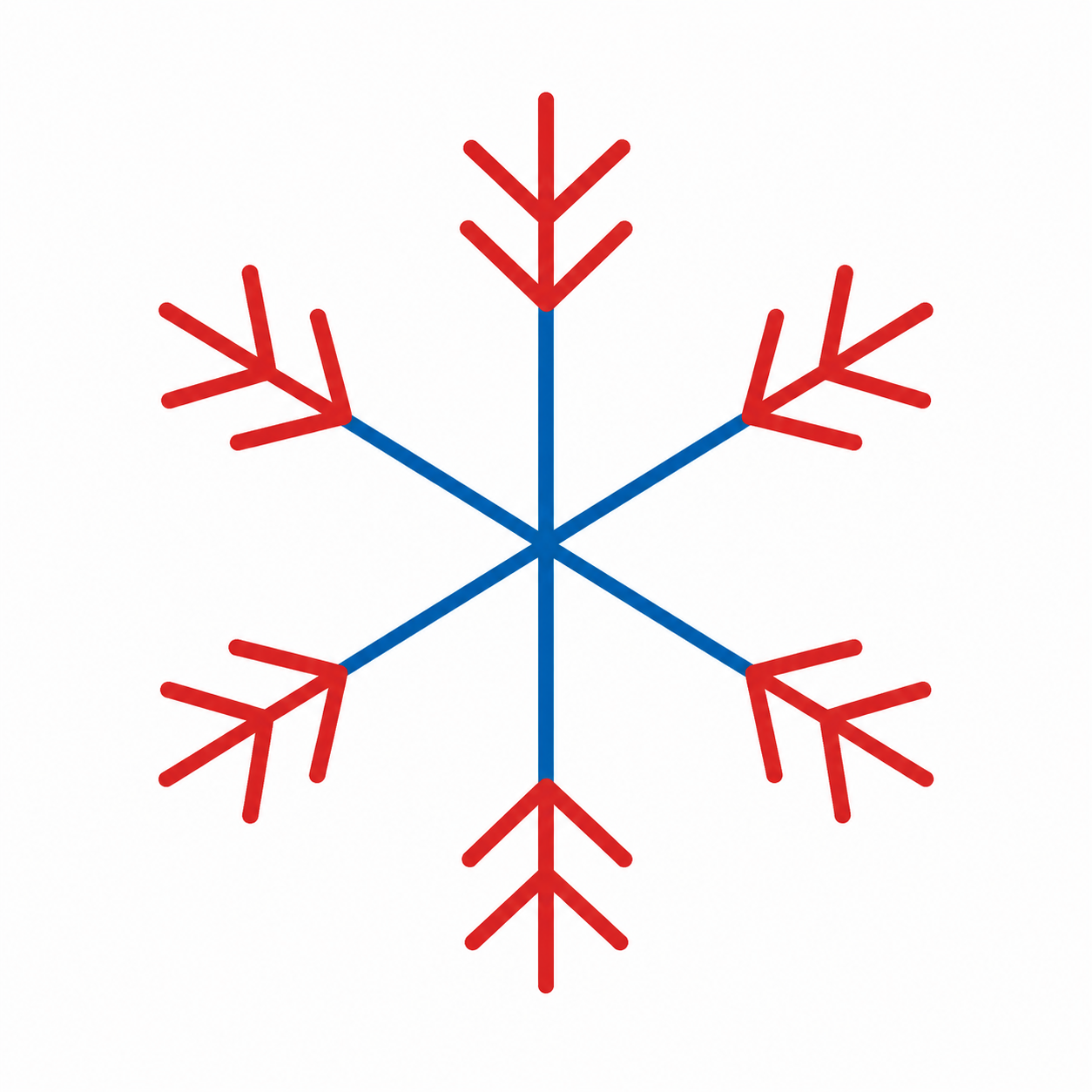 Blue snowflake and wave logo inside a circular emblem