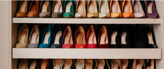 Small closet organization by adding shoe rack