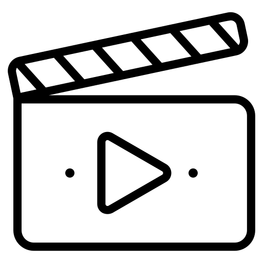 Icon representing TV & Videos - scriptwriting and production - in KT Creative's portfolio.