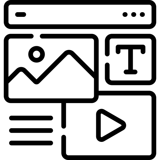 Icon representing content creation.