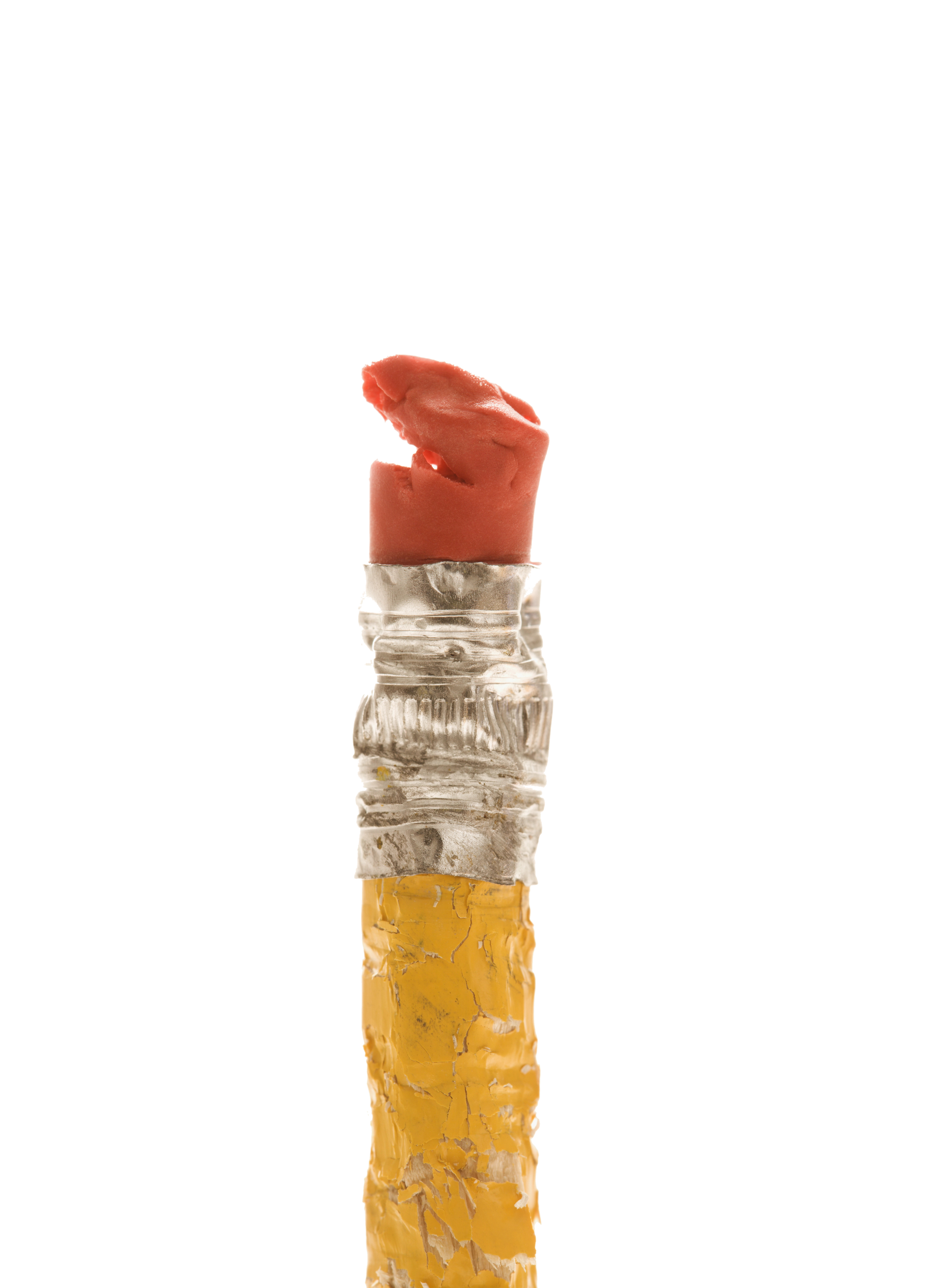 Chewed pencil stub.