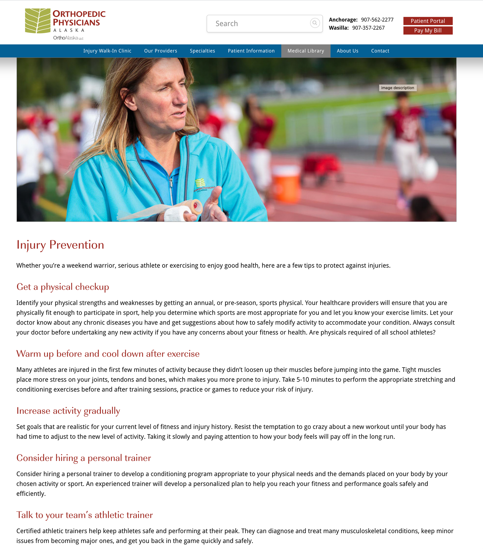 Web page sample of informative writing.