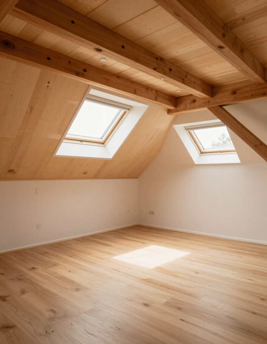 Tidy, well-insulated and boarded loft space