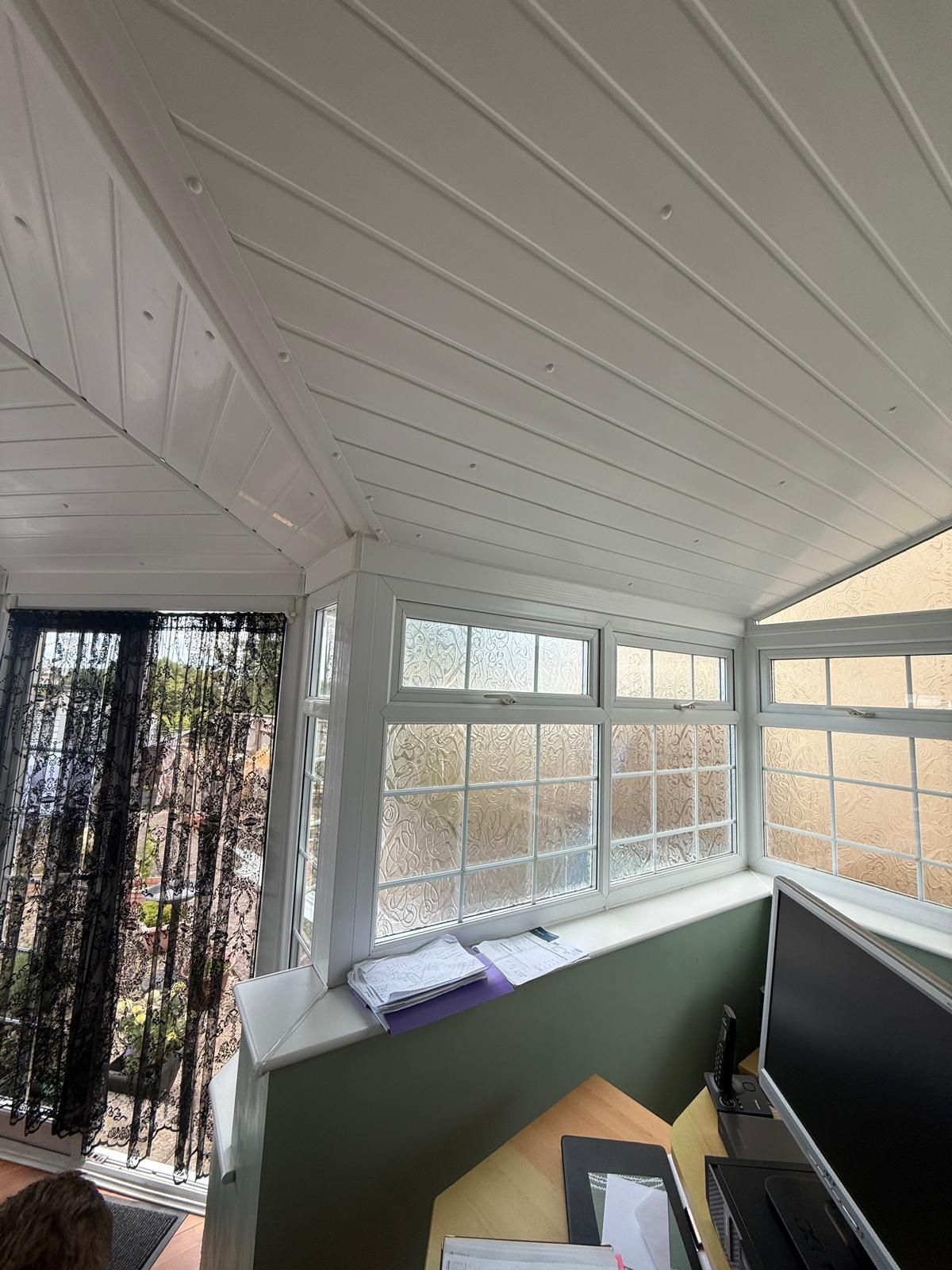 Newly fitted insulated solid panel roof
