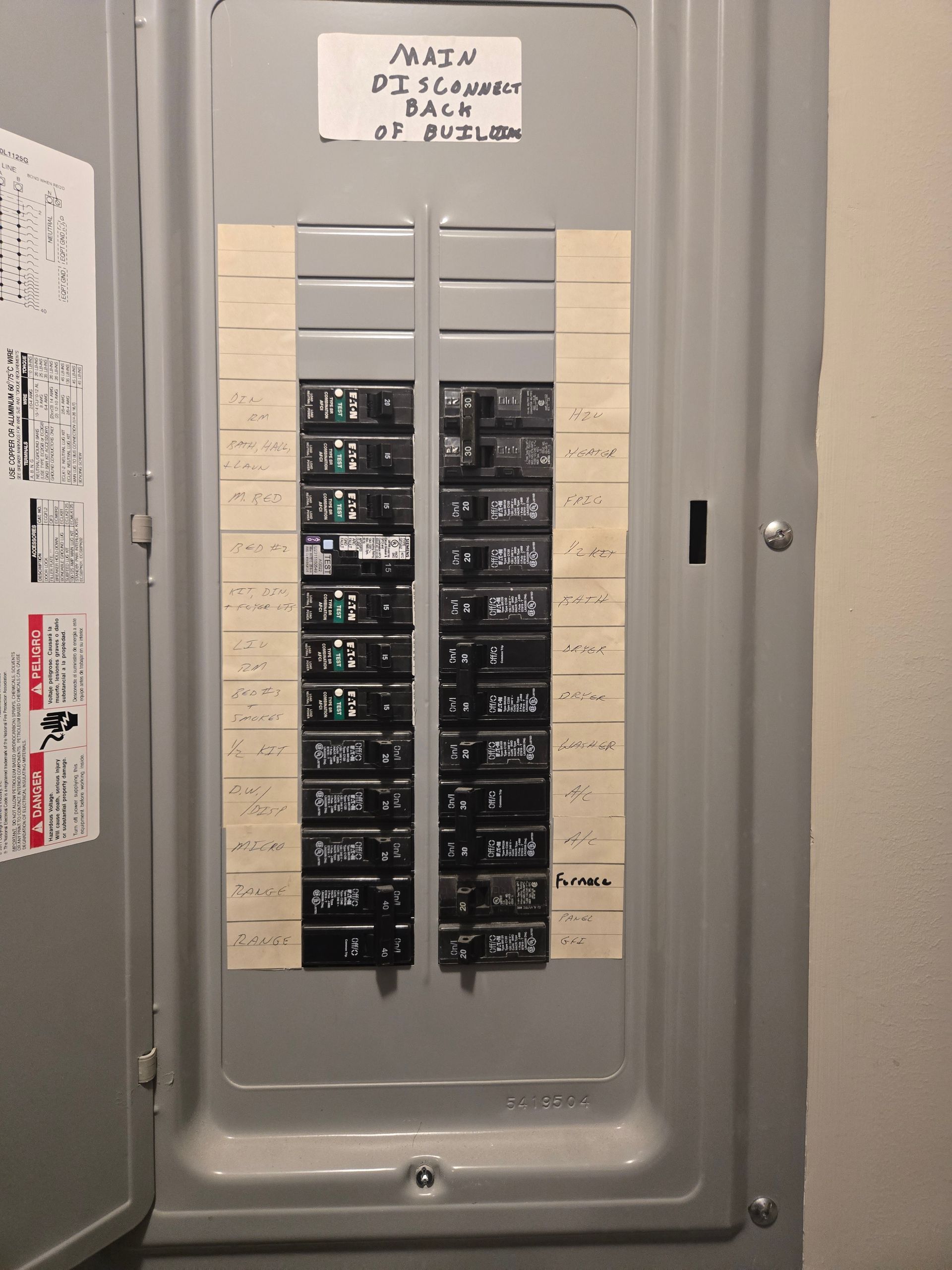 A electrical box with a label on it that says ' electrical ' on it