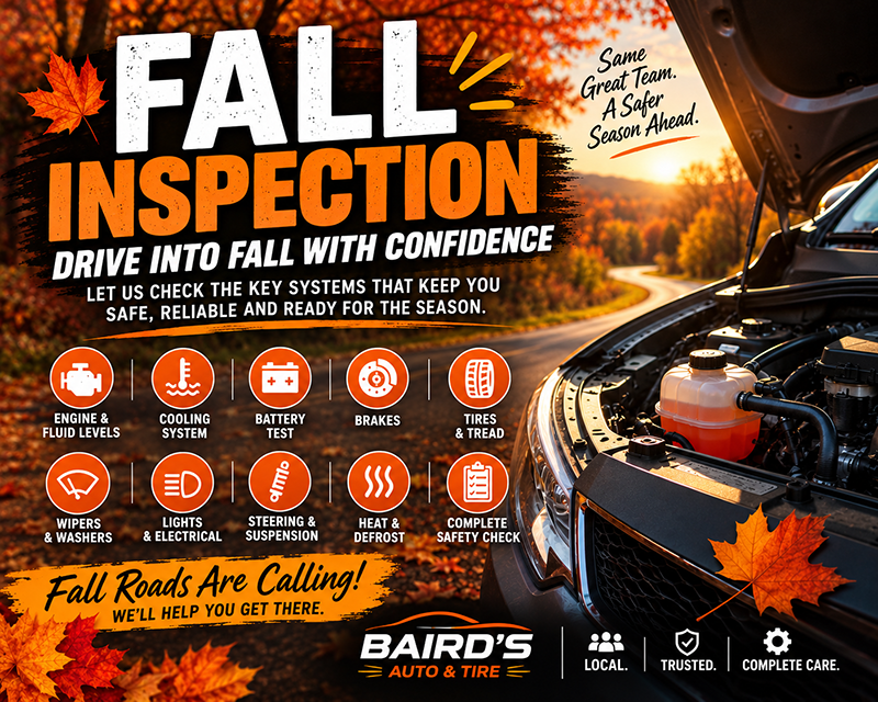 Fall Inspection Special | Baird's Auto and Tire