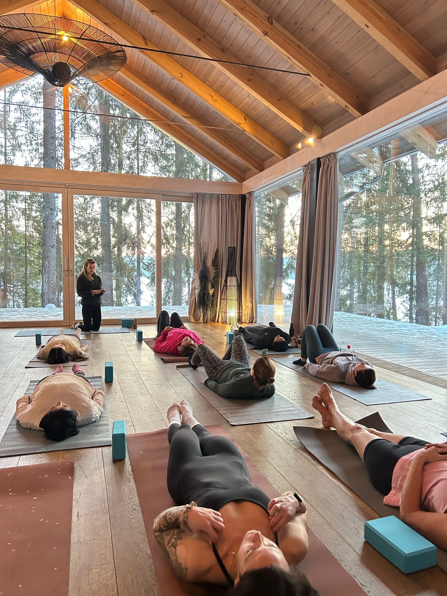 A happy group at a retreat