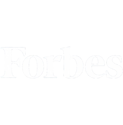 Faint white “Forbes” logo on a light background