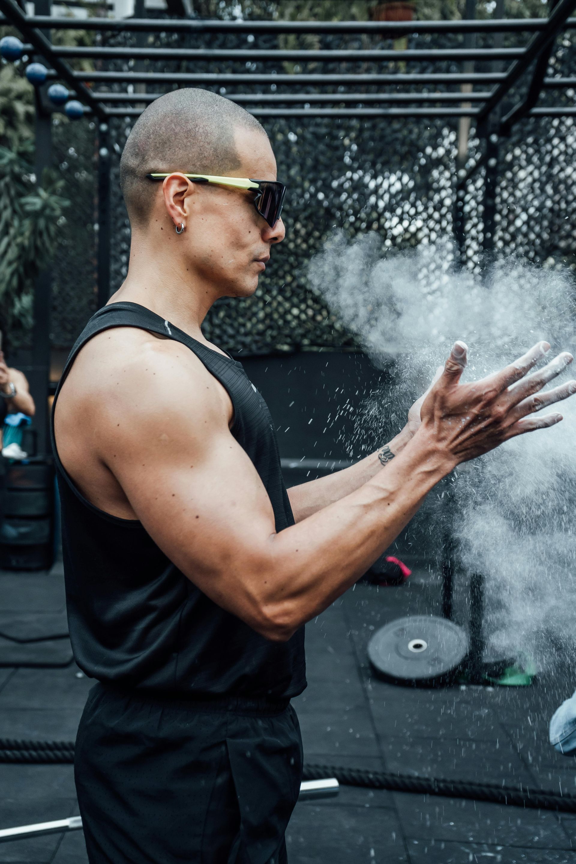 Group of fitness enthusiasts training together in a scenic European location