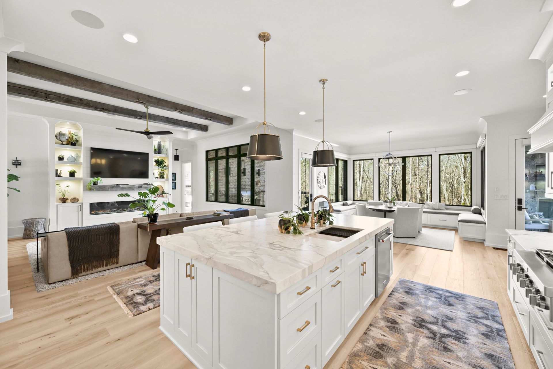Beautiful Kitchen With View Of Living Room — Charlotte, NC — Harland Building Group