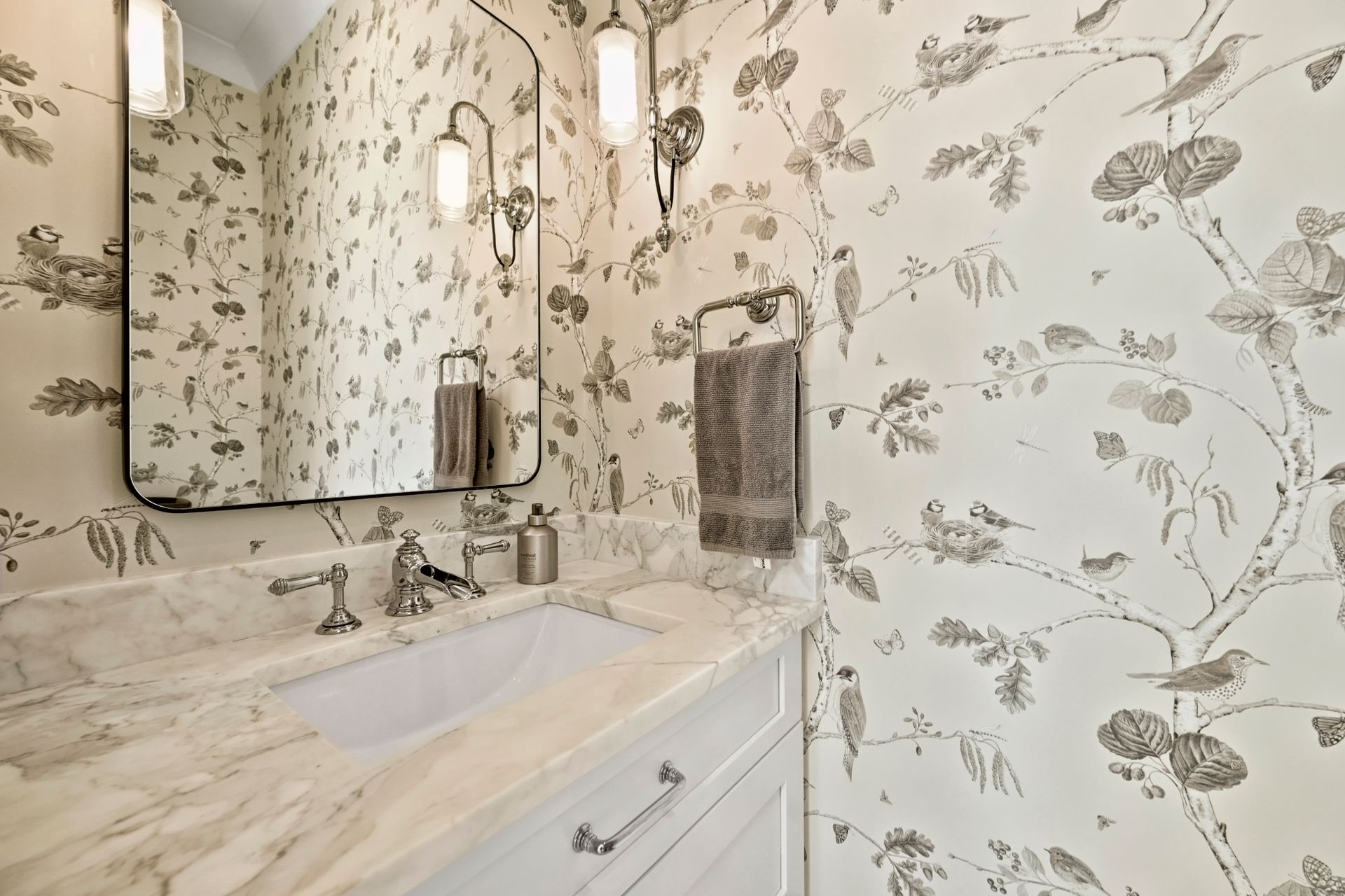 Beautiful Marbled Bathroom Sink — Charlotte, NC — Harland Building Group