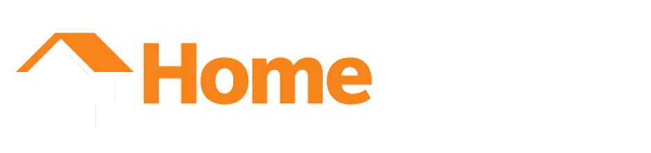 HomeAdvisor logo with orange house icon and gray text on a white background
