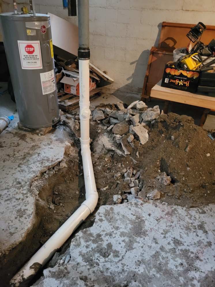 New sewer line