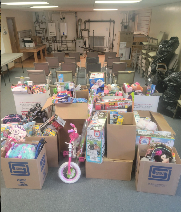 Toys for children at Christmas.