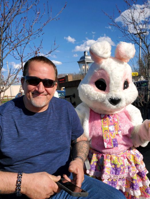Vince with the Easter Bunny