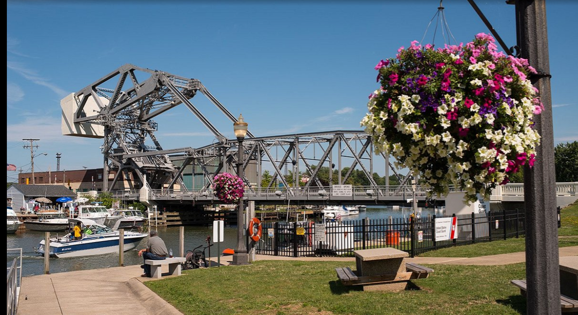 Historic Bridge St in Ashtabula, Ohio
