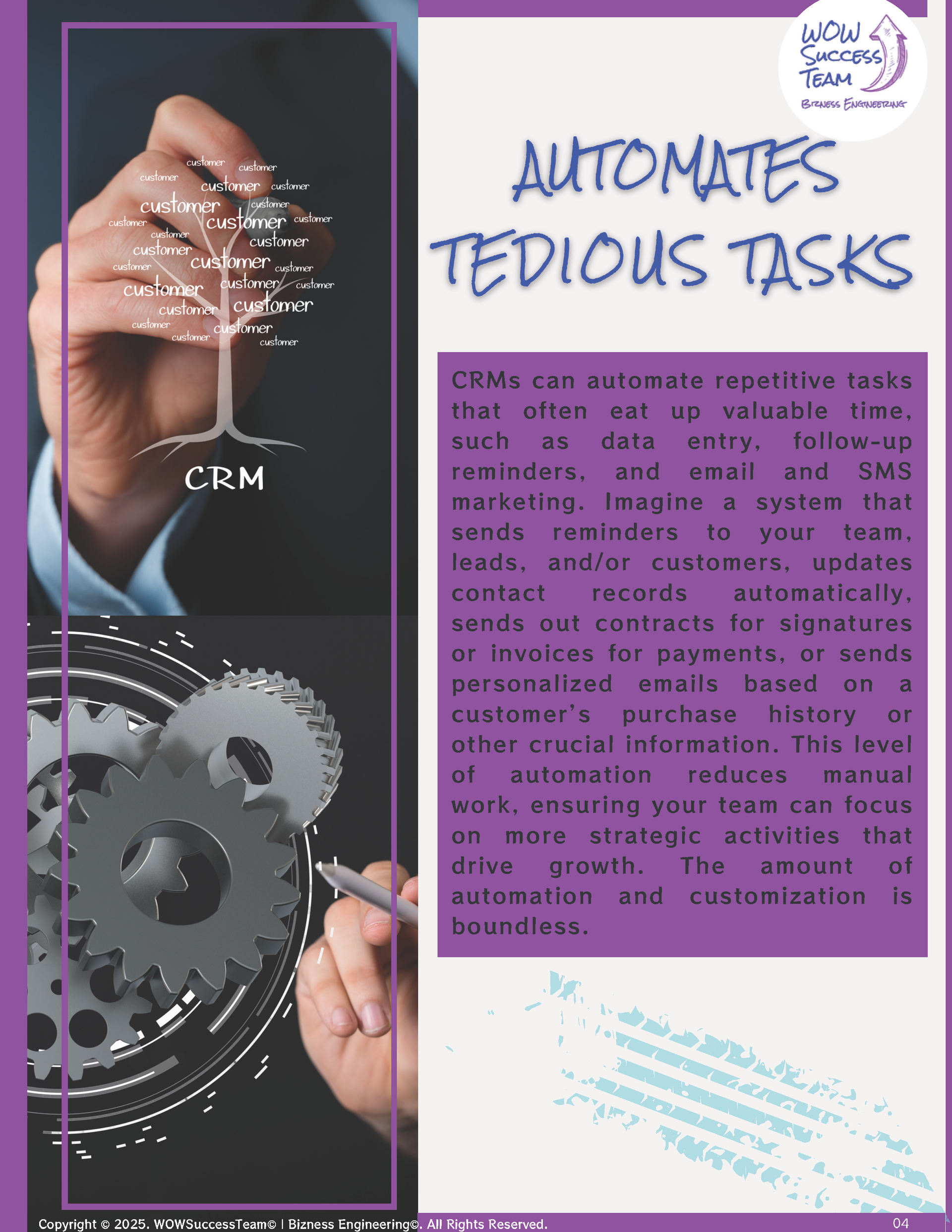 A poster that says automates tedious tasks on it