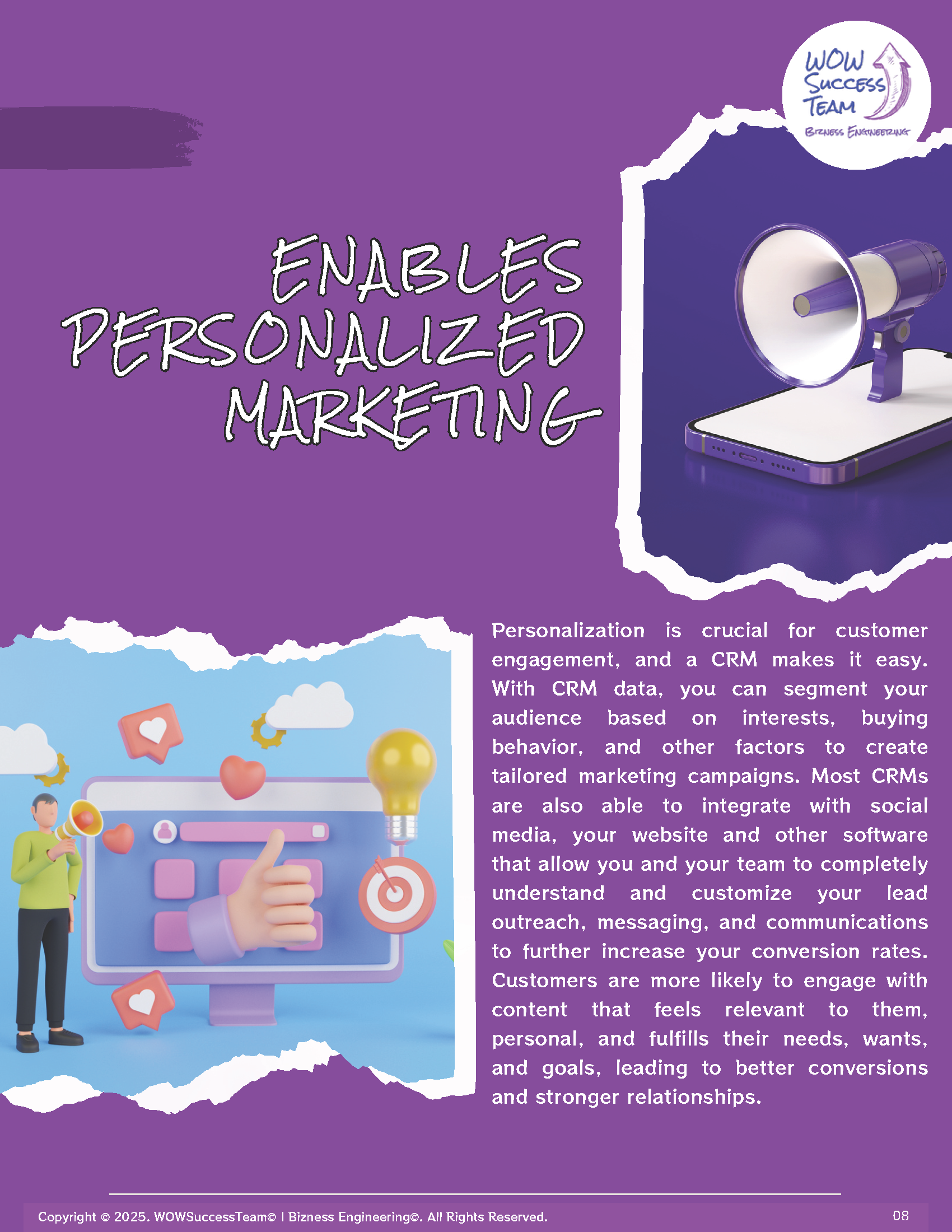 A poster that says ' enable personalized marketing ' on it