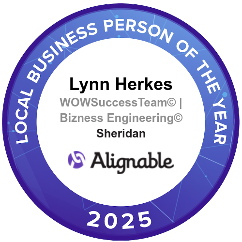 A local business person of the year award for lynn herkes