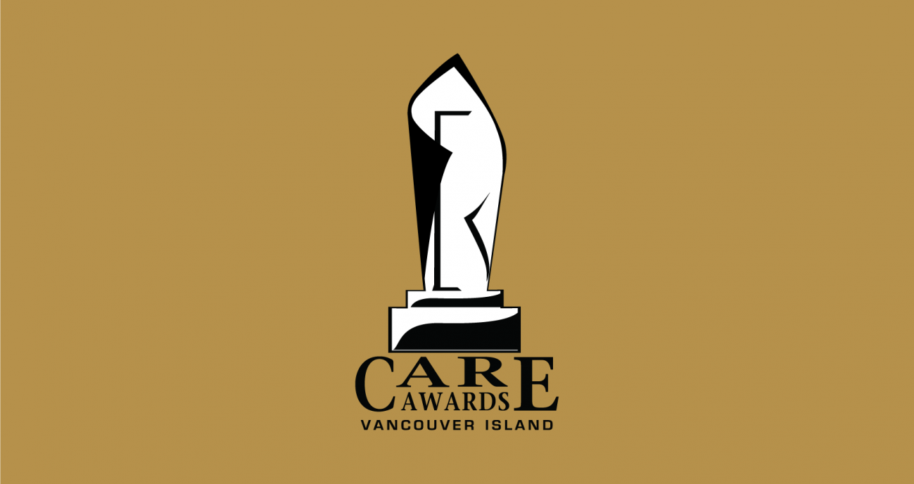 A logo for the care awards vancouver island