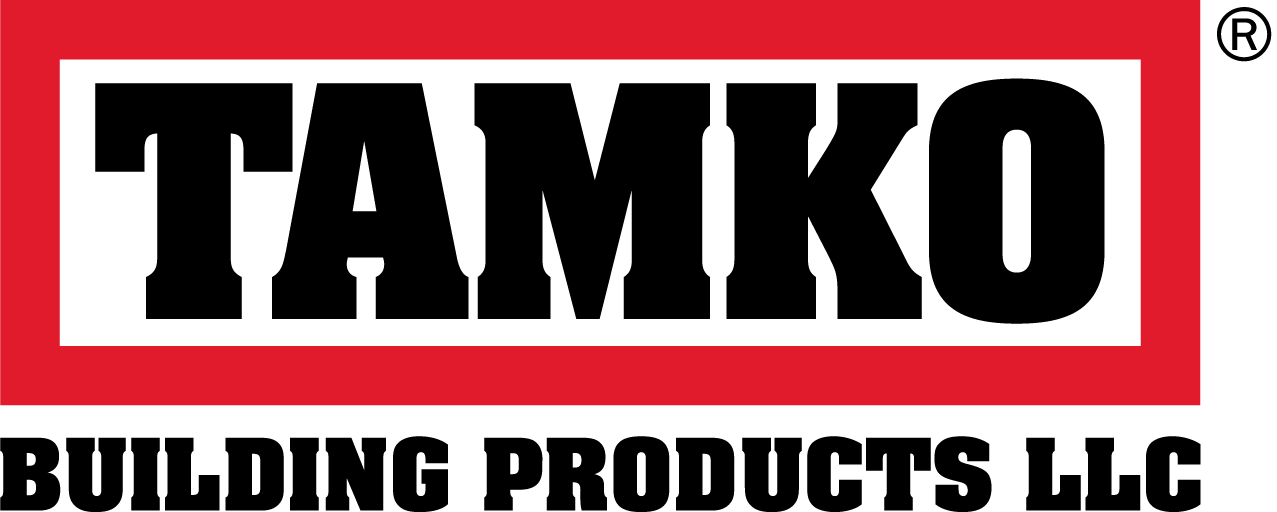 The TAMKO Building Products LLC logo features the bold black text 