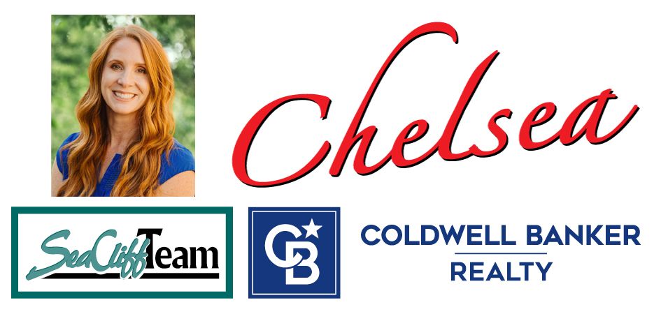 A logo for chelsea coldwell banker realty with a picture of a woman