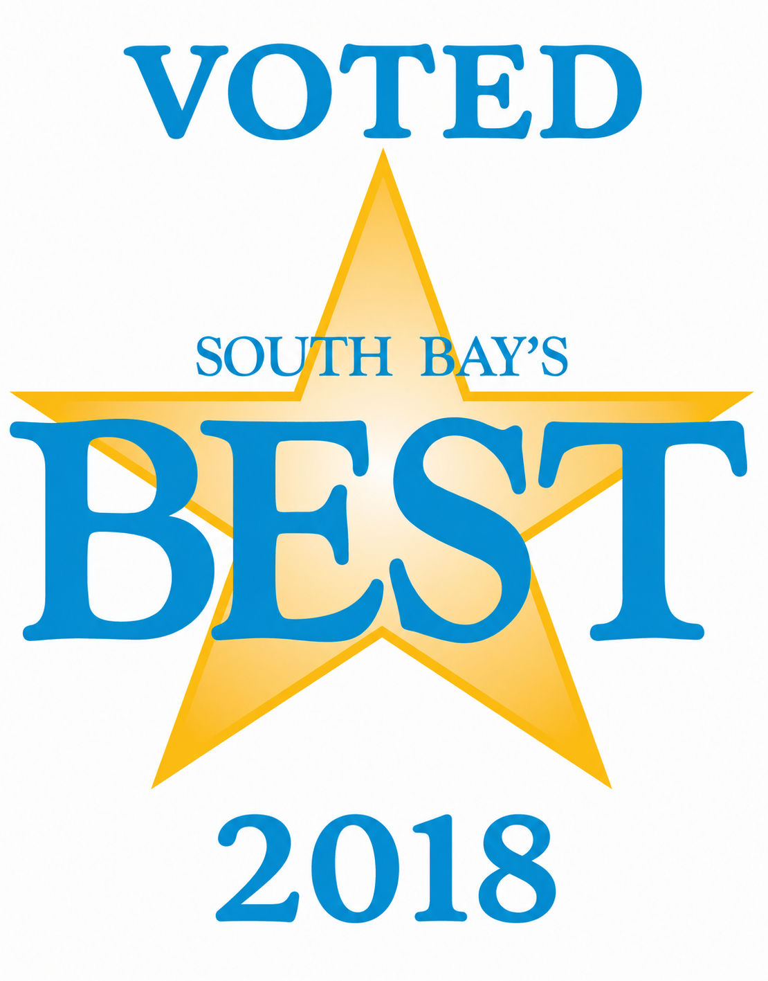 “Voted South Bay’s Best 2018” badge with a gold star and blue text | Walt's Auto Service