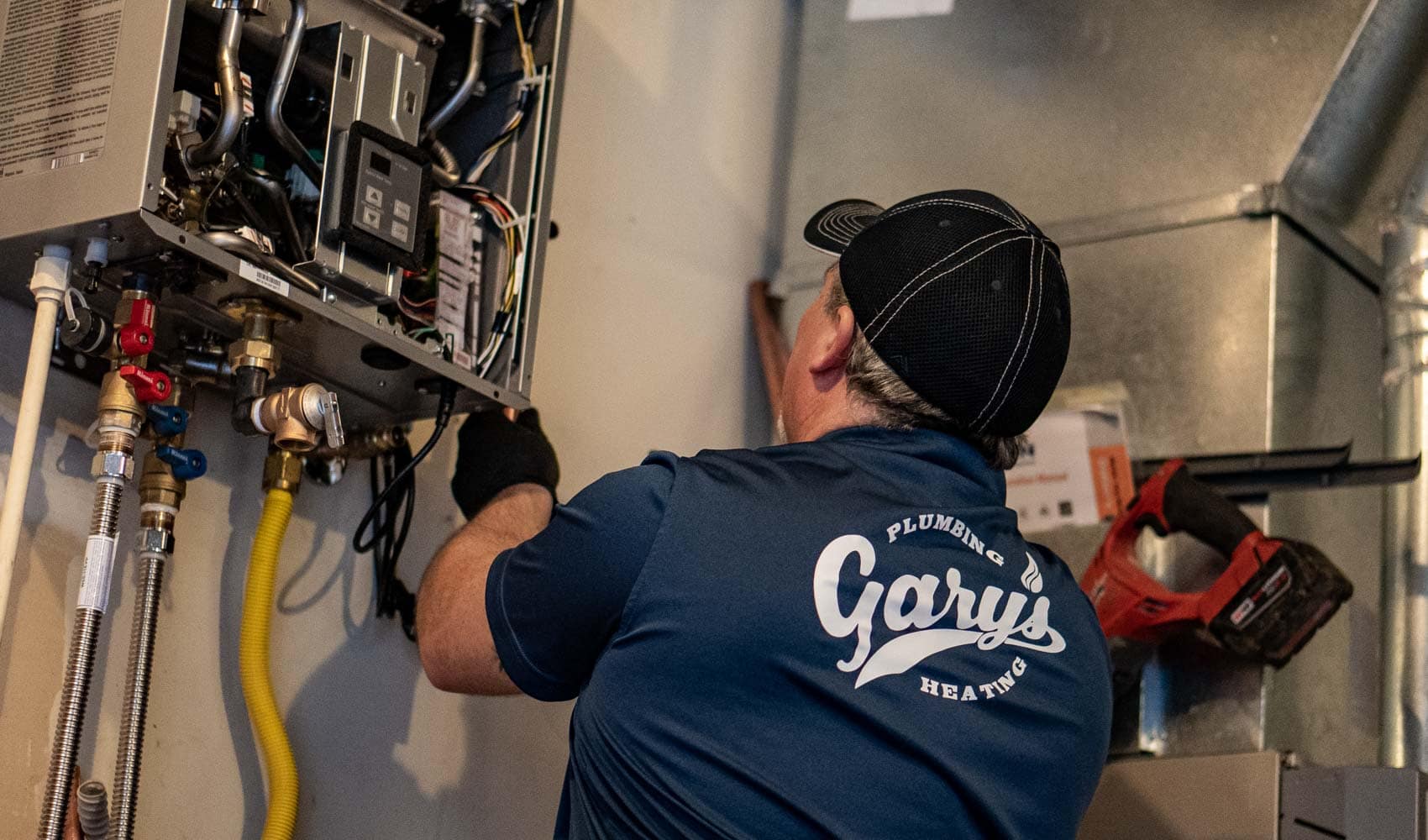 Photo of a water heater installation