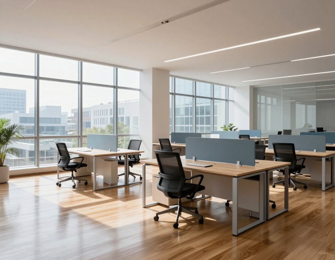 Clean modern office space