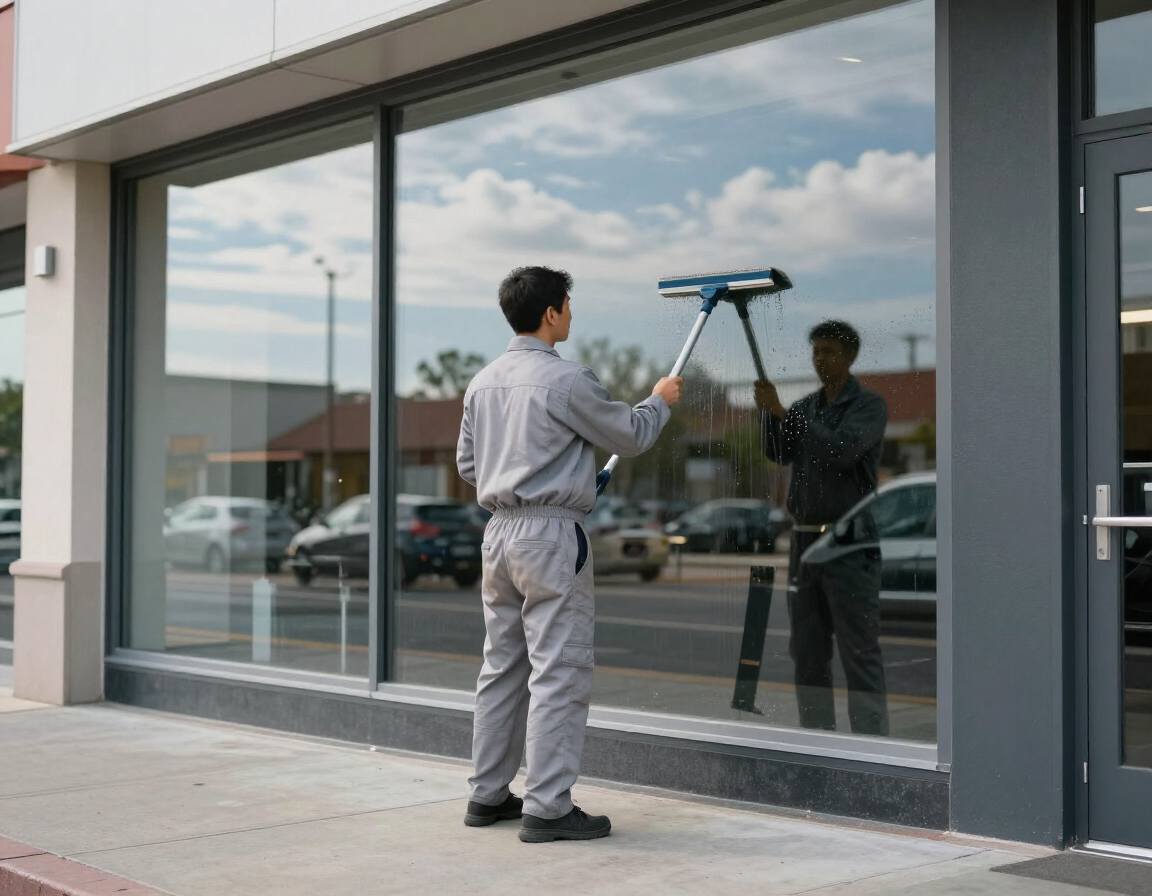Exterior window cleaning commercial property Greensboro