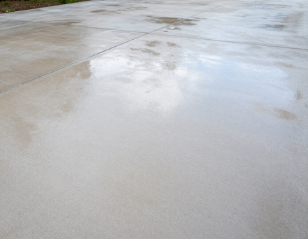 Driveway after pressure washing