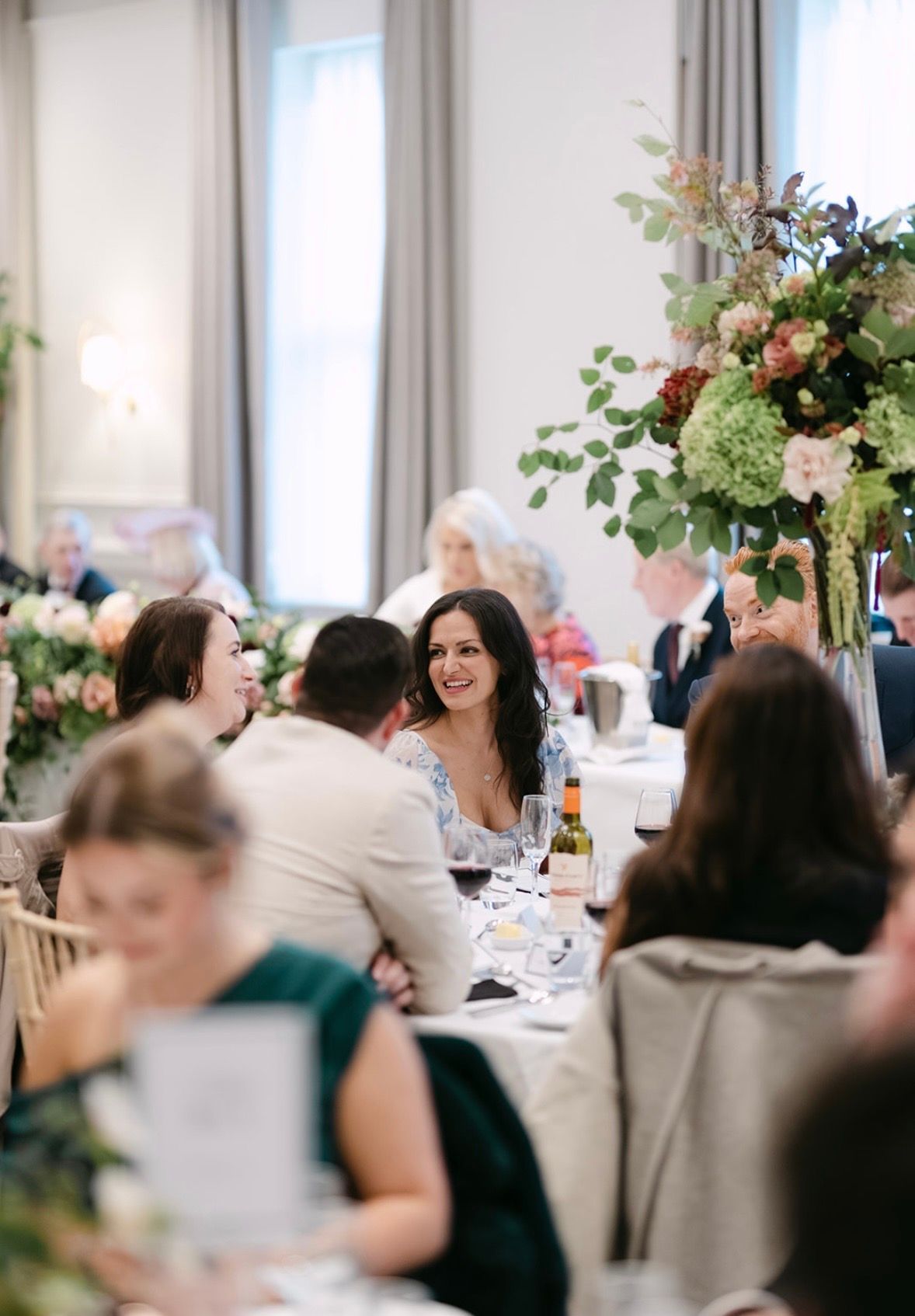 Wedding Reception Florals at Horwood House, Buckinghamshire, by Papaver Studio