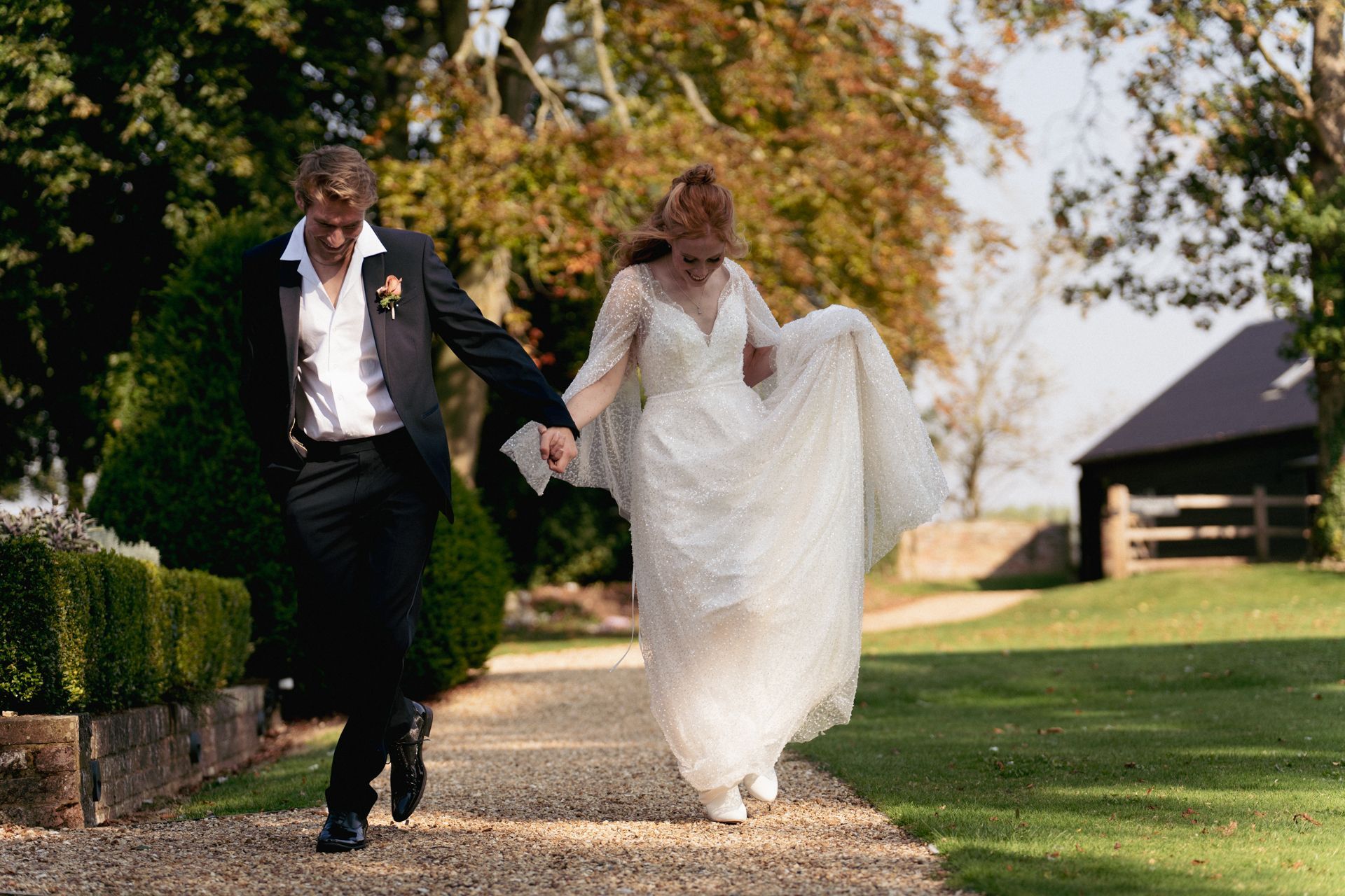 Bride and Groom Sandon Manor Papaver Studio