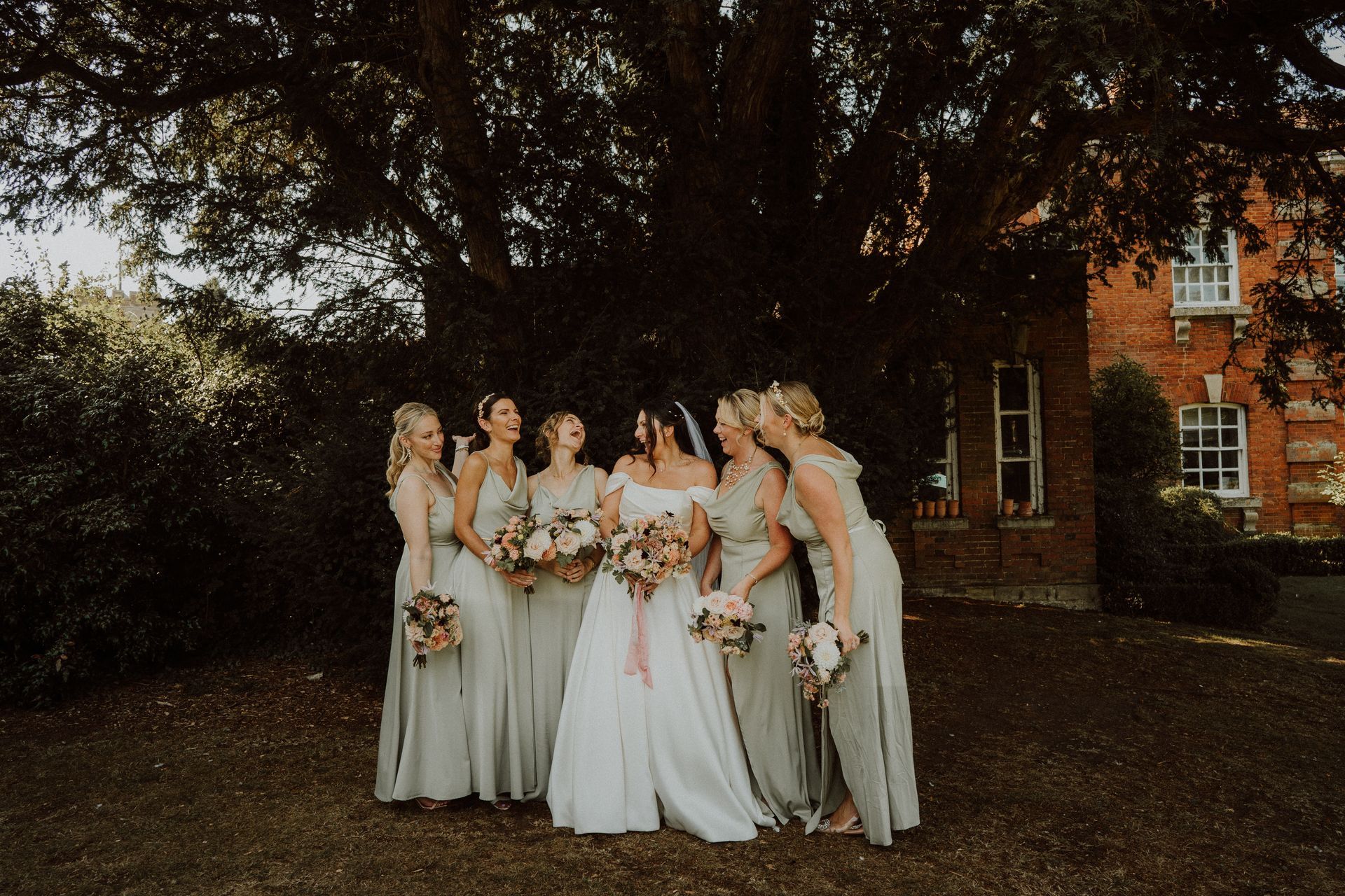 Bridal Party Flowers by Papaver Studio at Chichley Hall Buckinghamshire
