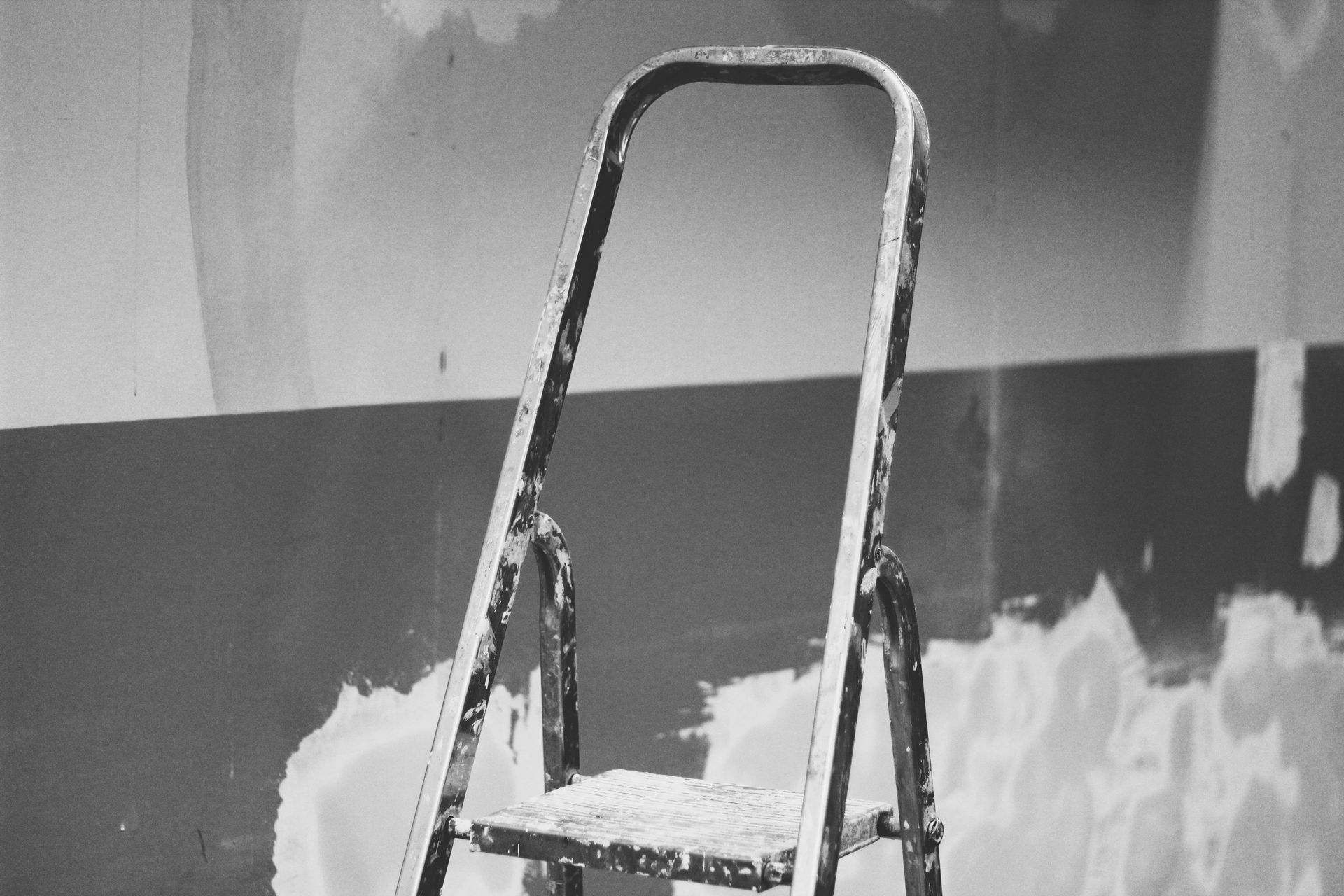 A Ladder in room in Black and White — Greg Cannon Painting In Cessnock, NSW