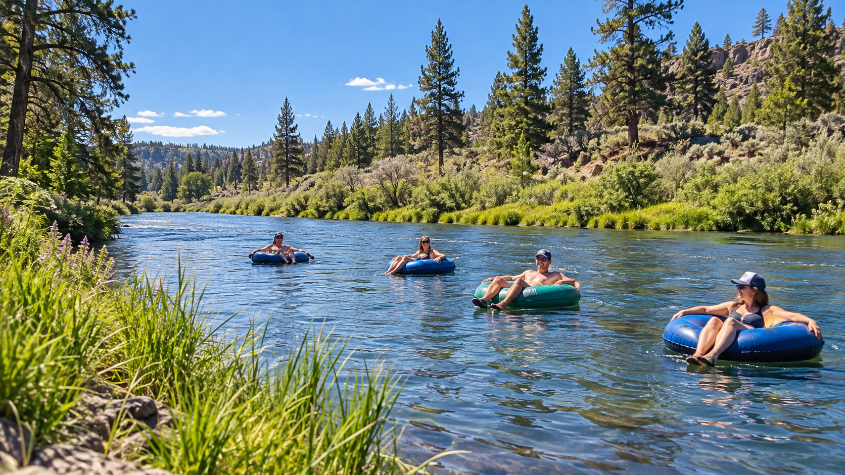 Furnished yurt at Roadhouse Ranch & Camp near Bend, a base for summer Deschutes River floats in town.