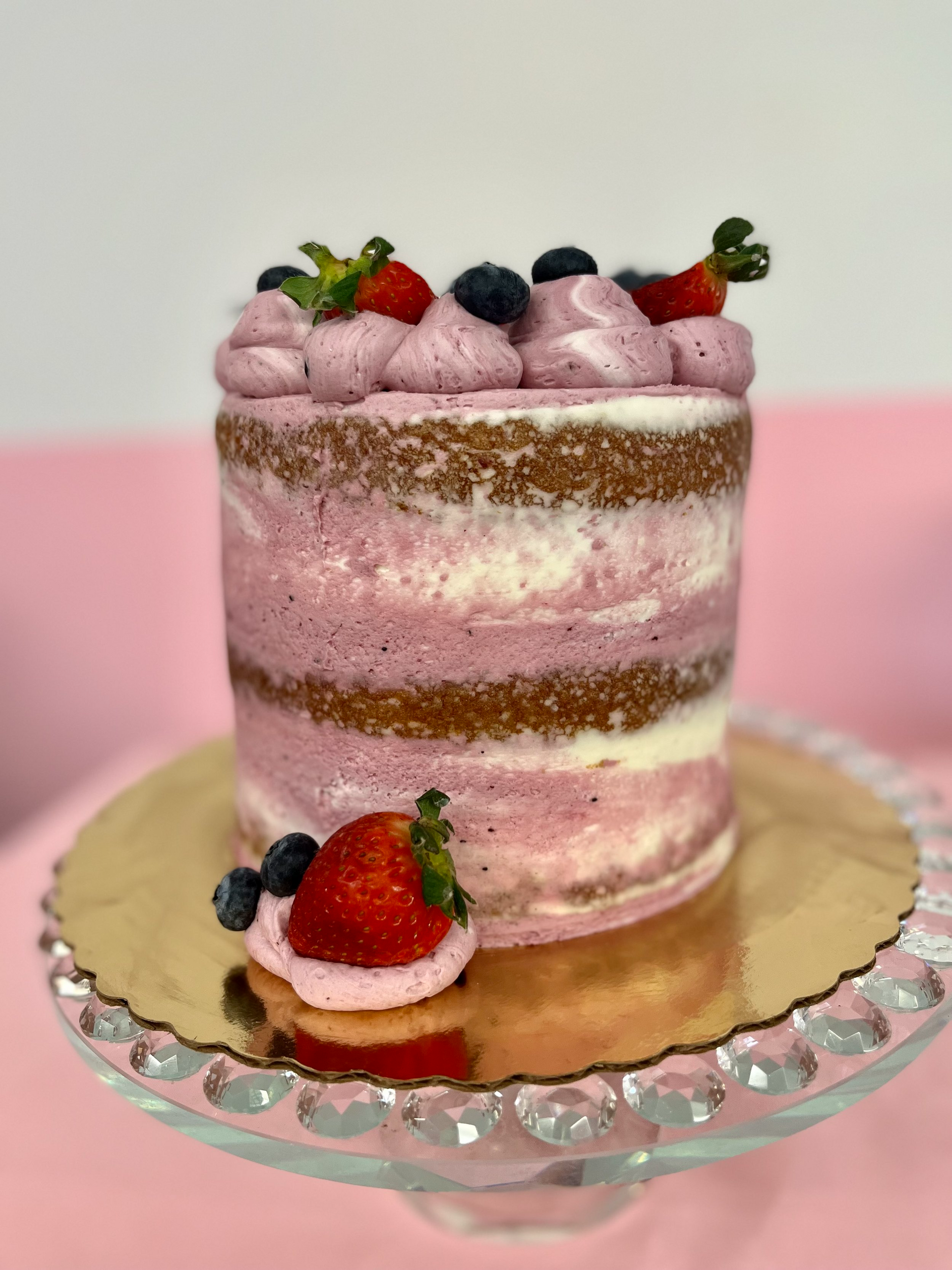 strawberry tier cake
