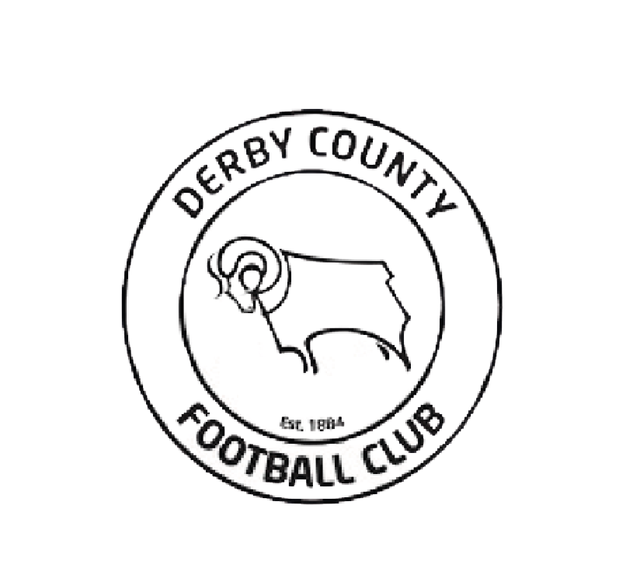 Derby county football club logo with a ram in a circle wedding corporate and event - eddi