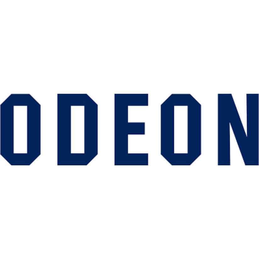 The word odeon is written in blue letters on a white background. Eddie young magic wedding