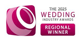 The logo for the 2025 wedding industry awards is a regional winner. eddie young magic wedding magician