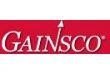 Gainsco logo in white text on a red banner with a white background